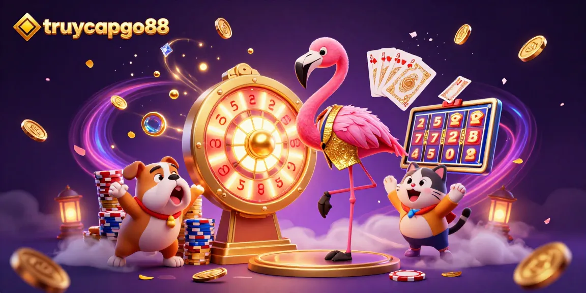 Play exciting games at truycapgo88 with a dynamic game show scene featuring cash prizes.